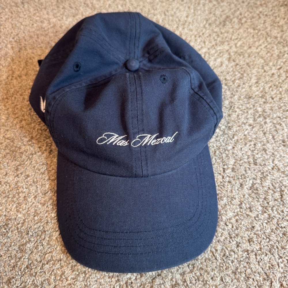 Abercrombie & Fitch Mas Mezcal Navy Blue Embroidered Dad Hat Adjustable Cap O/S